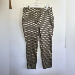 Chico’s glamour dressy pants‎ skinny gold metallic party spandex
